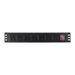 10A 16A Hợp kim nhôm UK tiêu chuẩn <span class=keywords><strong>PDU</strong></span> 6/8 cổng 1U kim loại vỏ nhựa chuyển đổi 240V Mạng tủ điện phân phối dải - Product Image 3