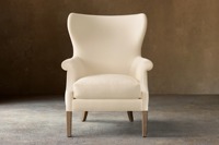 Fauteuil simple en bois et tissu de style nordique, confortable, pour salon, meubles de salon
