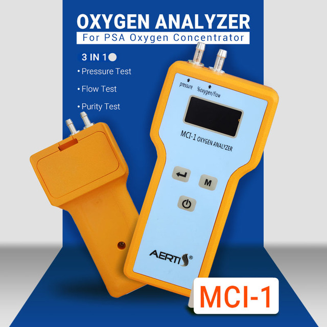 AERTI O2 Concentrator Data for Machine Handheld Oxygen Analyzer Set with High Accuracy Portable Design 9V Battery for Service