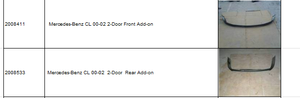 Para el nuevo 01-06 Mercedes-Benz W203 (estilo L) parachoques delantero y trasero actualización perfecta para <span class=keywords><strong>E250</strong></span> incluye recortes de escape - Product Image 2