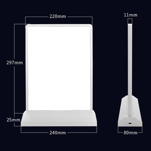 USB Wiederauf ladbare mobile Werbung Einfache Installation Light Box Menü Poster Board LED-Anzeige Schiffs schild Store front Business Light box - Product Image 4