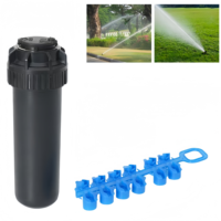 Arroseur agricole 360° à engrenages, en plastique, escamotable pour l'irrigation et l'aménagement paysager