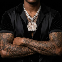 Colgante de Lujo Personalizado de Plata 925 con Moissanita y Relieve 3D del Horizonte de Nueva York, Estilo Hip Hop, Medallón de Plata Esterlina con Incrustaciones de Diamantes para Hombre