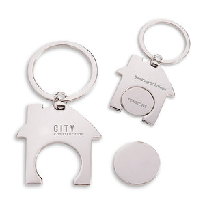 Logotipo personalizado Esmalte Trolley Monedero Titular Llavero Metal Zinc Aleación Super Market Token Coin Shopping Cart Llavero - Product Image 2