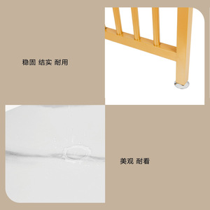 Table de salon de manucure avec plateau en marbre, double couche, design minimaliste blanc, facile à nettoyer - Product Image 2