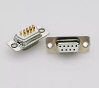 Connecteur D-SUB à broches pour voiture Db DB 9 15 25 37 2/3 Row Weldering Wire Socket Solid Terminal Gold-plated