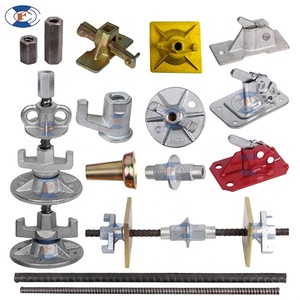 Dado a farfalla per tirante in ghisa zincata argento/giallo HF Construction, dado filettato per tirante, dadi per casseforme per uso edile - Product Image 1