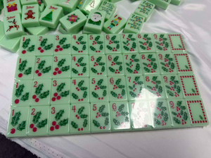 Ensemble de Mahjong Américain de Luxe Personnalisable de 160 Pièces en Acrylique Gravé, Thème Côte Moderne, Portable, Écologique et Résistant à l'Eau - Product Image 2