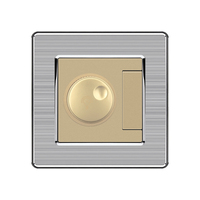 Commutateur intelligent de contrôle de vitesse et de température pour la maison connectée, bouton rotatif de volume vocal avec panneau en acier inoxydable, matériau métallique