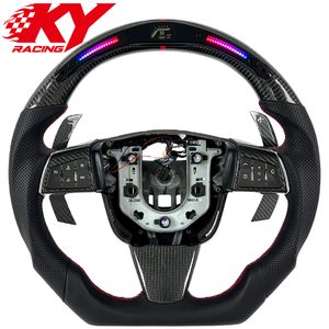 Accesorios Interiores para Automóviles Cadillac CTS-V CTS Coupe 2008-2014, Volante Deportivo de Fibra de Carbono LED para ATS ATS-V XT6 XTS - Product Image 1