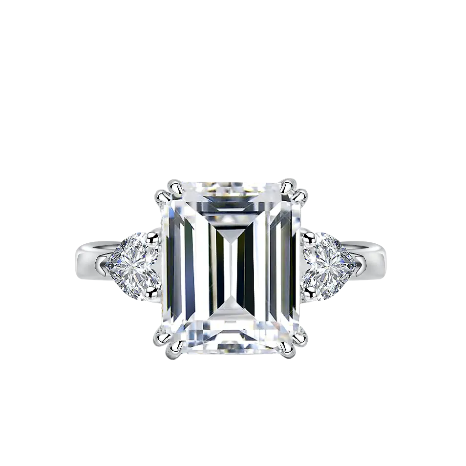 Edler Schmuck Princess Cut Ring Rhoudium Plated Cluster Einstell ring Sterling Silber VVS Moissan ite Diamond Jewelry