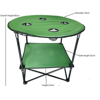 Table pliante d'extérieur portable avec logo personnalisé, cadre en acier léger, design moderne, mobilier de camping pour pique-nique, utilisation en cour, 60 kg