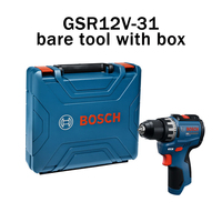 Perceuse sans balais Bosch GSR12V-31 12V, double vitesse, lumière LED, tournevis électrique portable pour bricolage, entretien et construction