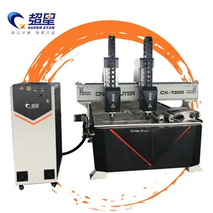 3 axis 1325 cnc router double head wood carving machine with sales service provided