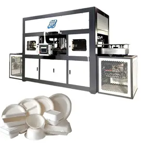 Tam otomatik biyobozunur tek kullanımlık yemek kabı yapma makinesi yemek kabı