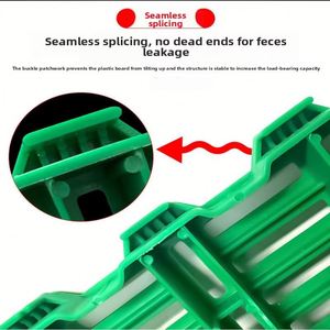 Équipement d'élevage agricole : Panneau de sol en plastique <span class=keywords><strong>à</strong></span> lattes pour moutons, chèvres, porcs, planche de drainage des excréments, <span class=keywords><strong>filet</strong></span> de drainage pour enclos animalier - Product Image 3
