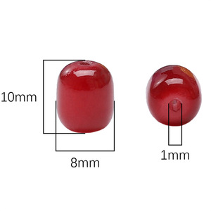 Cuentas redondas de imitación de jade de vidrio, cuentas de cristal sueltas para la fabricación de joyería, materiales para pulseras y collares hechos a mano. - Product Image 2