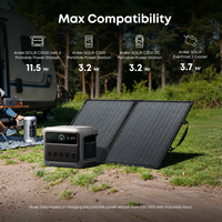 Panneau solaire pliable bifacial Anker SOLIX Solarbank PS100 100W de type N, chargeur PV à 25 % d'efficacité pour station d'alimentation