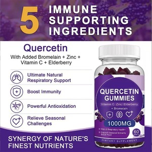 OEM/ODM Caramelos Blandos de Quercetina 1000mg, <span class=keywords><strong>Vitamina</strong></span> C, Zinc y Baya del Saúco, Suplemento Dietético Diario Saludable, 60 Unidades - Product Image 3