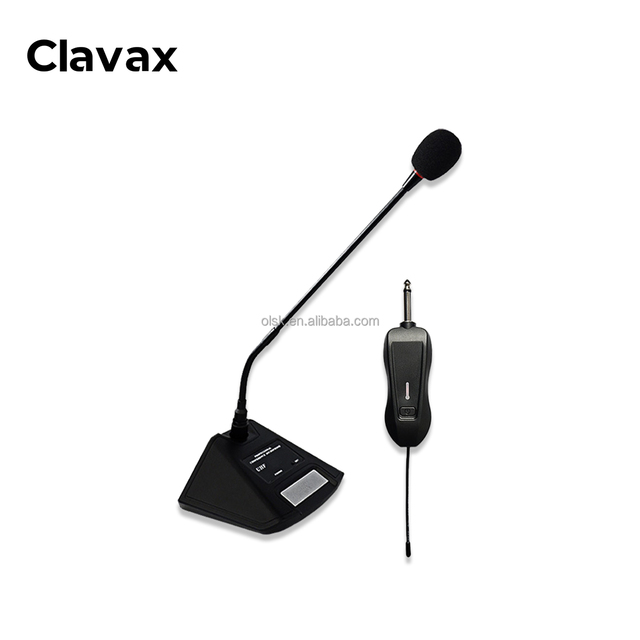 Clavax CLUM-M300 Wireless Gooseneck Microphone Conference Meeting Room UHF Anti-jamming Acoustic Noise Reduction Table Mic