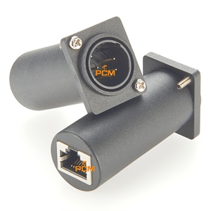 Adaptador de Montaje en Panel XLR de 5 Pines <span class=keywords><strong>Macho</strong></span> a RJ45 Serie D, Adaptador Ethernet DMX de 5 Pines XLR a RJ45 Cat5e para Control de Iluminación DMX512 - Product Image 4