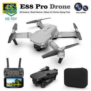 HS <span class=keywords><strong>E88</strong></span> Drone Mini Wifi kamera ganda 4k, <span class=keywords><strong>Quadcopter</strong></span> profesional dengan fitur mengikuti dan pengisi daya termasuk - Product Image 2