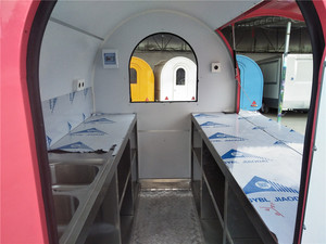 Remolque de Comida Color Rosa de 2.2m, Remolque Pequeño para Venta de Limonada - Product Image 5