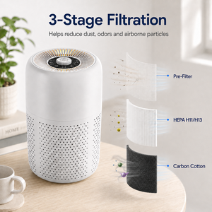 Purificador de Aire de Escritorio con Aromaterapia, H13 <span class=keywords><strong>True</strong></span> HEPA, USB, Portátil, Mini, Silencioso, Sin Ozono, para Hogar, Dormitorio, Oficina, Pequeño - Product Image 5