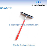 O-Cleaning Скребок для окон с длинной ручкой, скребок для автомобильных стекол, губка-щетка для мытья, резиновое лезвие, очиститель стекол и зеркал