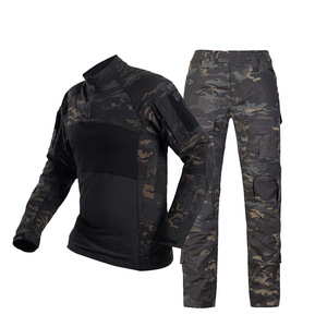2023 camisa y pantalones de uniforme táctico al por mayor con coderas y rodilleras equipo táctico colores de camuflaje - Product Image 4