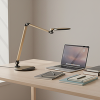Lampe de bureau sans fil européenne à charge DC, pour chambres, avec gradation progressive simple, moderne, flexible, protectrice des yeux, pour bureaux et études, luminaires LED