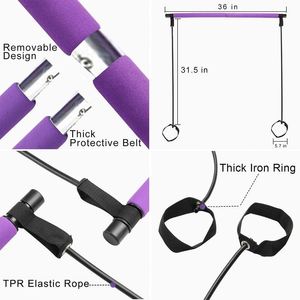 Resistance <b>Bands</b> Set Fitness Exercise <b>Workout</b> Training Home Gym Yoga Pilates Elastic Pull Rope Strength Muscle Toning - Product Image 2
