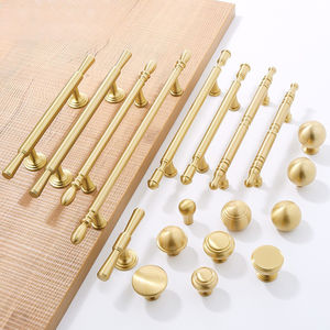 Groothandel Messing Scandinavische Stijl Modern Licht Luxe Pull Hardware Goud Enkel Gat Franse Knop - Product Image 2