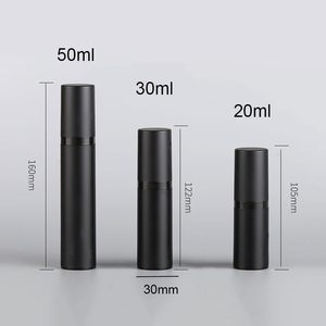ขวดสเปรย์แบบเติมได้ รุ่นใหม่ ขนาด 15 มล. 30 มล. 50 มล. สีดำด้าน วัสดุ PET พลาสติก พร้อมหัวฉีดแบบ Airless สำหรับน้ำหอมและโลชั่น - Product Image 4