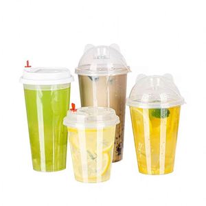 Gobelets en plastique jetables transparents de 12 à 32 oz, gobelets en plastique PP avec couvercles pour boissons, gobelet à café chaud, vente chaude - Product Image 2
