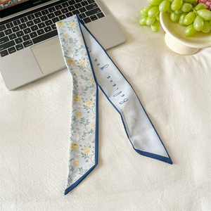 Cinta multifuncional de alta gama con estampado de peonías frescas y dulces, diseño de letras, para cuello, cabello, cintura y como cinta para el cabello y cinturón para mujer - Product Image 5