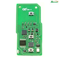 Llave Inteligente Universal para Automóvil CK TOM Series TOM-O-11 4D con 3 Botones para Crown/Yaris (0030 Soporte de Plástico para Placa)