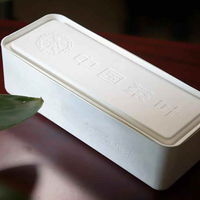 Boîte en pulpe de bagasse moulée sur mesure OEM/ODM, écologique, avec pelliculage brillant et gaufrage, biodégradable pour snacks, chocolat, sucre