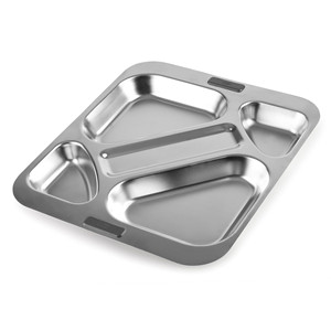 Vassoio Self-Service in Acciaio Inox 18/10 per Servizio Alimenti in Mensa - Product Image 1