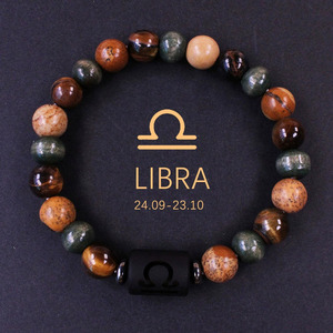 Braccialetti Universo Galassia Otto Pianeti 12 Costellazioni per Donne Braccialetti in Pietra Naturale Sistema Solare Gioielli Zodiacali Bilancia Leone - Product Image 5