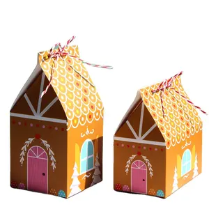 क्रिसमस के लिए सस्ते थोक कस्टम डिजाइन क्राफ्ट पेपर बॉक्स क्रिसमस के लिए चॉकलेट ब्रेड पैकेजिंग