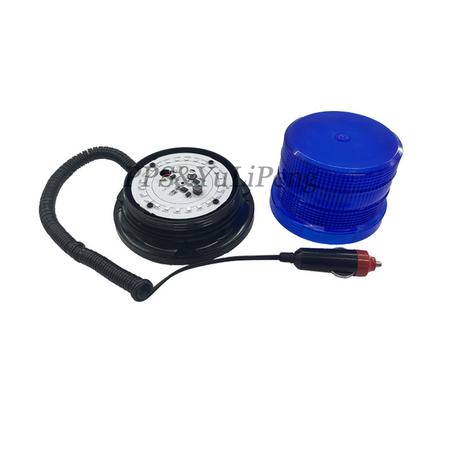 Factory Hot New LED Blue Auto Roof Lights Car Truck Emergency Warning Flash Beacon Strobe Light School Bus Lamp Magnetic Base