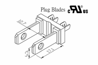 Bonne qualité et prix bas USA NEMA 1-15P 2 lames en laiton prise d'alimentation électrique insérer câble d'alimentation américain/raccord de prise électrique mâle