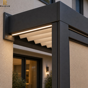 RKOVE Envío Rápido, Pérgola Inteligente de Aluminio de 3x5m, Sistema de Vivienda Exterior Adosado con Pantalla ZIP para Patio Lateral de Viviendas Adosadas - Product Image 6