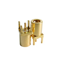 Aoxun Conector de montaje en PCB electrónico, conector hembra SMB chapado en oro, venta al por mayor