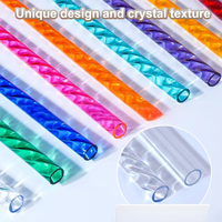 Nouvel Arrivage de Pailles de Remplacement pour Gobelet de Voyage Aventure de 40oz – Pailles Réutilisables, Pailles en Plastique Motif Tourbillon Coloré et Brosse de Nettoyage