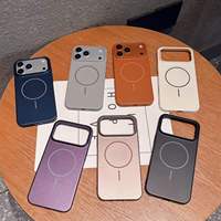 Coque de téléphone magnétique ultra-fine en PC dépoli pour iPhone 18 16 15 14 Plus 11 12 13 Pro Max 17 Air avec placage arrière
