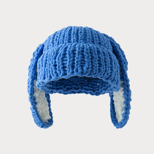 Chapeau en tricot crochet long SOLPOP en forme de lapin pour femmes, couvre-chef chaud d'hiver, pull-over, <span class=keywords><strong>cagoule</strong></span>, fil épais fait à la main, bonnet à oreilles de lapin - Product Image 4