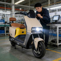ROYWELL Moto électrique puissante 1200W 76.8V 25Ah avec batterie au lithium et moteur intégré, moto sportive pour adultes, 2 places, 55 km/h pour les trajets en ville