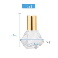Flacons en verre étoilé de luxe personnalisés de 10 ml, étiquettes privées, flacons à bille pour huiles essentielles, contenants de parfum pour cadeaux